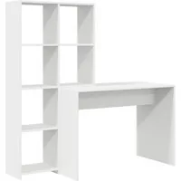 vidaXL Schreibtisch Schreibtisch Weiß Holzwerkstoff 138,5 x 55 x 143 cm (1-St)