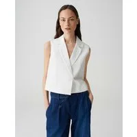 OPUS Anzugweste WINO Regular aus BCI Cotton Leinen Mix