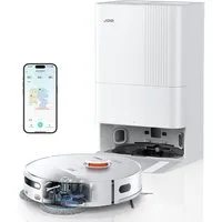 JONR Saugroboter P20 PRO mit Wischfunktion, Dynamische Mopp-Erweiterung, 50,00 W, 8000Pa All-in-One Reinigungsstation Nass Trocken Saugroboter, Intelligente Auto Mopp Hebefunktion, 8mm Auto Mop Anhebung, Adaptive Kantenreinigung, Heißlufttrocknung