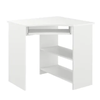 Vicco Eckschreibtisch, Weiß, Holzwerkstoff, 3 Fächer, 1 Schubladen, Formgebogen, 83x77x76 cm, Arbeitszimmer, Schreibtische, Eckschreibtische