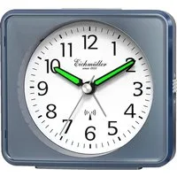 Eichmüller Funkwecker 9892-03 – Präziser blauer Wecker mit ansteigendem Weckton, sehr gut ablesbar