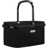 anndora Einkaufskorb mit stabilem Aluminiumrahmen, 22 l, Stoff durch Klettverschluss leicht abnehmbar zum Reinigen