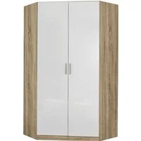 rauch Eckkleiderschrank Kleiderschrank Schrank Eckschrank Ankleide Garderobe CELLE (Schenkelmaß: 117x117 cm, Höhe 197/210 cm) optional mit Spiegel oder Hochglanzfront MADE IN GERMANY