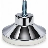 Xlmoebel Möbelfuß Chrom Möbelbeine 4er Set höhenverstellbar für moderne Sofas Sofort, (Set, 4-St., 4-teiliges Set Möbelbeine), Höhenverstellbar, Bodenschonende Unterlage, Modernes Chrom-Design