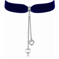 LUISIA® Kette mit Anhänger Samt Kropfband 'Mattea' Kristall von Swarovski® 48