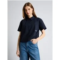 TOM TAILOR Denim Kurzarmbluse Blusen & Shirts Boxy Fit Bluse aus Baumwolle