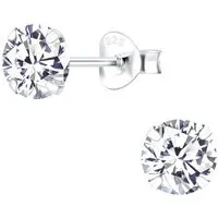 ALEXANDER YORK Paar Ohrstecker Zirkonia 5 mm, 2-tlg., 925 Sterling Silber