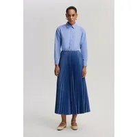 touche prive Zipfelrock Elastisch Taille Maxi Faltenrock Damen, Elegant Plissierte Rock