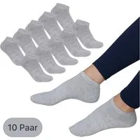 EAAKIE Sneakersocken Sneakersocken Unisex Kurzsocken 5/10/20/30 Paar Grau Baumwolle (10-Paar)