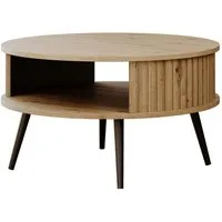 ALLHOUSE24 Couchtisch NOVA Runder Sofatisch, Kaffeetisch mit Ablage (1x Couchtisch), Durchmesser: ⌀ 76 cm