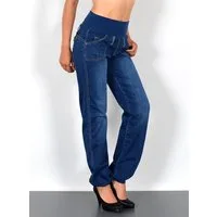 ESRA Pumphose Damen Jeanshose Pumphose hohe Leibhöhe Baggy Jeans High Waist J132 Damen Jeans Haremshose High Waist Damen Pumphose Boyfriend Jeans Baggy