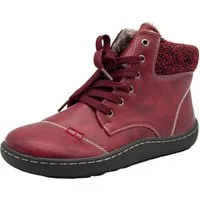 Nowaland Bequeme Damen Winterstiefeletten mit Reißverschluss Winterstiefelette Dekorative Schnürung, wärmendes Innenfutter und flexible Laufsohle