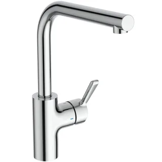 Ideal Standard Küchenarmatur Ceralife Ausladung 220mm Niederdruck L-Auslauf Chrom, BE247AA BE247AA