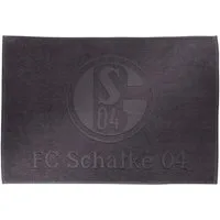 FC Schalke 04 Duschmatte Badematte Anthra 50 x 75 cm, 100% Baumwolle, rechteckig