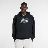 New Balance Kapuzensweatshirt AAZ Mens Lifestyle Hoodie BIG TEAL mit Kapuze, aus Baumwolle und Polyester