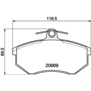 Hella Bremsbel?ge vorne Audi 100 80 90 A4 Cabriolet Coupe