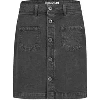 SUBLEVEL Jeansrock Damen Maxi Midi Mini Rock langer Schnitt Denim Stretch