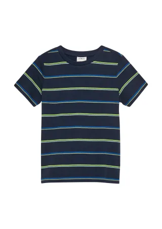 s.Oliver - T-Shirt blau/mehrfarbig - Gr. - 110