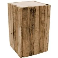 Spetebo Blumentisch Holz Sockel LEON - S - ca. 30x20 cm (Packung, 1-St., Ständer aus Holzlatten), dekorativer kleiner Holzständer