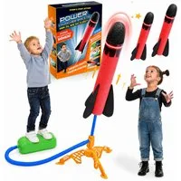Wootoy Spielzeug-Gartenset Spielzeug-Flugrakete Kinder Schaumstoff Raketenwerfer Launcher, (Flughöhe bis ca. 30 m, 6-tlg., Werkzeuglose Montage leicht zerlegbar und bequem zu transportieren), Ideal für aktive Outdoor-Spiele im Garten Park Wiese