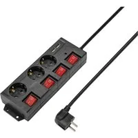 Sygonix 3-fach-Steckdosenleiste mit Überspannungsschutz und 2x USB RF-4737788 Steckdosenleiste, Steckdosen