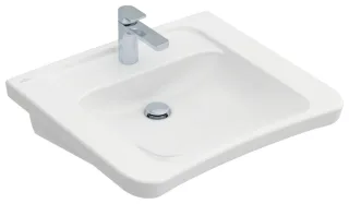 Villeroy & Boch Waschtisch Vita Architectura, 1 Hahnloch, ohne Überlauf, weiss AntiBac CeramicPl 517868T2