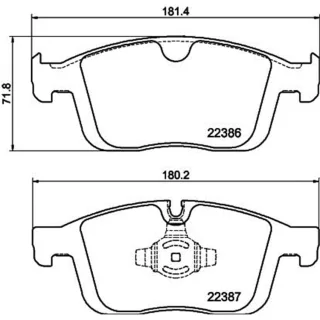 Hella Bremsbel?ge vorne Volvo Xc60