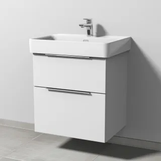 Sanipa 3way Waschtischunterbau zu Laufen Pro S Waschtisch mit 2 Auszügen, Weiß-Soft UM76643
