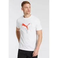 PUMA T-Shirt ESS+ LOGO LAB CAT TEE sportlicher Stil, Kurzarmdesign, Rundhalsausschnitt
