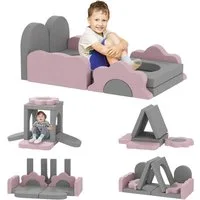 AIYAPLAY Schaumstoff Bausteine Kinder mit Bällebad Spielbausteine, (Softbausteine-Set, 12 St., Riesenbausteine), Weicher Cordbezug, leicht zu reinigen