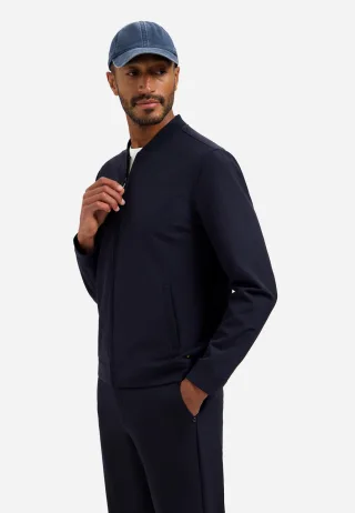 No Excess - Jacket Shirt College Collar Full Zipper Stretch Sedoc Night - Gr. - L