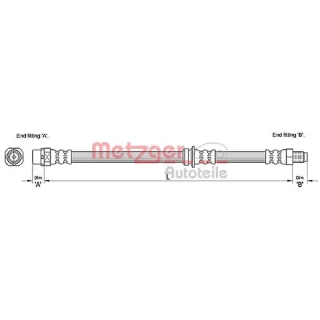 Metzger Bremsschlauch hinten BMW X3 E83