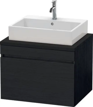 Duravit DuraStyle Konsolenwaschtischunterbau wandhängend Eiche Schwarz Matt 700x548x512 mm - DS53110 DS531101616