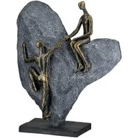 Casablanca by Gilde Dekoobjekt Skulptur Herz Heart of stone bronzefarben, grau H. 29,7 cm (1 St)