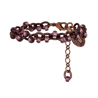 konplott - Armband - Beach Club braun/pink