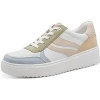 MARCO TOZZI Plateausneaker, Freizeitschuh, Halbschuh, Schnürschuh mit farbigen Kontrastbesätzen