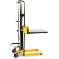 OSWALD Transportgeräte Gabelhubwagen Fahrbarer Hubtisch mit Gabeln und Plattform 400 kg, 1,5 m Hubhöhe