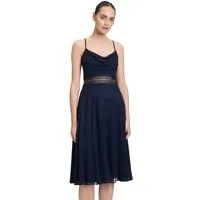 Vera Mont Cocktailkleid Damen mit Wasserfallausschnitt Stickerei