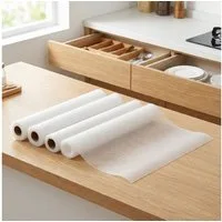 shop'n smile ideoon Schubladenmatte Antirutschmatte 50x150cm Einlegematte für Schublade Zuschneidbar (4 St), 4/8 Antirutschmatten, BPA-frei, lebensmittelecht, 50×150cm