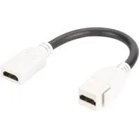 HDMI 2.0 Keystone Modul mit 12 cm Zuleitung, Keystone-Modul weiß