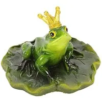 LB H&F Lilienburg Teichfigur LB H&F Schwimmtier Teichfigur Froschkönig Froschfigur, (Teichfrosch schwimmende Tierfigur Gartendeko Garten wetterfest Kunststoff Schwimmfrosch Teichschwimmer FROSCH, Dekofigur Figur Teich Gartenteich Teichdeko Schwimmfig