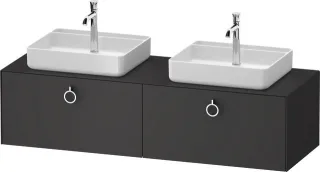 Duravit White Tulip Konsolenwaschtischunterbau wandhängend Graphit Seidenmatt 1600x550x408 mm - WT48 WT4891B58580000