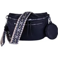 MIRROSI Bauchtasche Damen Taschen, Umhängetasche, Brusttasche, 30x20x9cm Veganes Leder (Schultertasche für jeden Anlass, (dazu 1x Münzbeutel und 1x Schlüsselband), Crossbody Bag, Bohemian gemusterten& verstellbaren Schulterriemen
