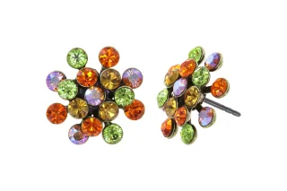konplott - Ohrstecker - Magic Fireball Mini gold/orange/lila