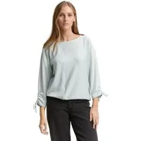 TOM TAILOR Denim 3/4-Arm-Shirt in feiner Rippoptik
