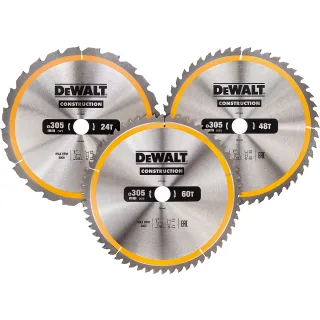 DEWALT CONSTRUCTION Kreissägeblatt-Set stationär ø 305mm 3-tlg. - DT1964-QZ