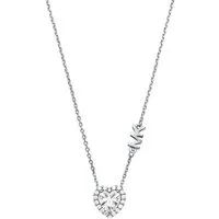 MICHAEL KORS Kette mit Anhänger Schmuck Geschenk Silber 925 Halsschmuck PREMIUM HEART Herz, mit Zirkonia (synth) oder Glasstein