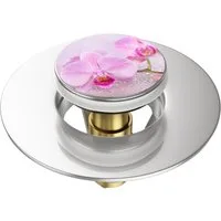 Sanilo Waschbeckenstöpsel Pop-Up Blooming, hochwertig, universell, mit Motiv, 100% wasserdicht
