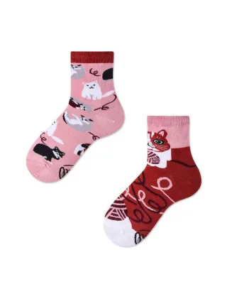 many mornings - Socken - Playful Cat pink - Gr. - 26