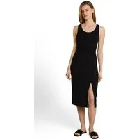 TOM TAILOR Denim Trägerkleid Ärmelloses Sommerkleid mit Schlitz